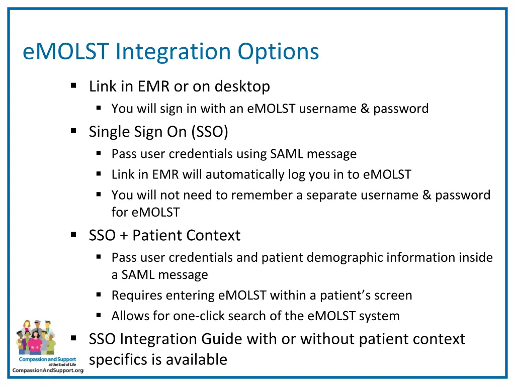 emolst integration options