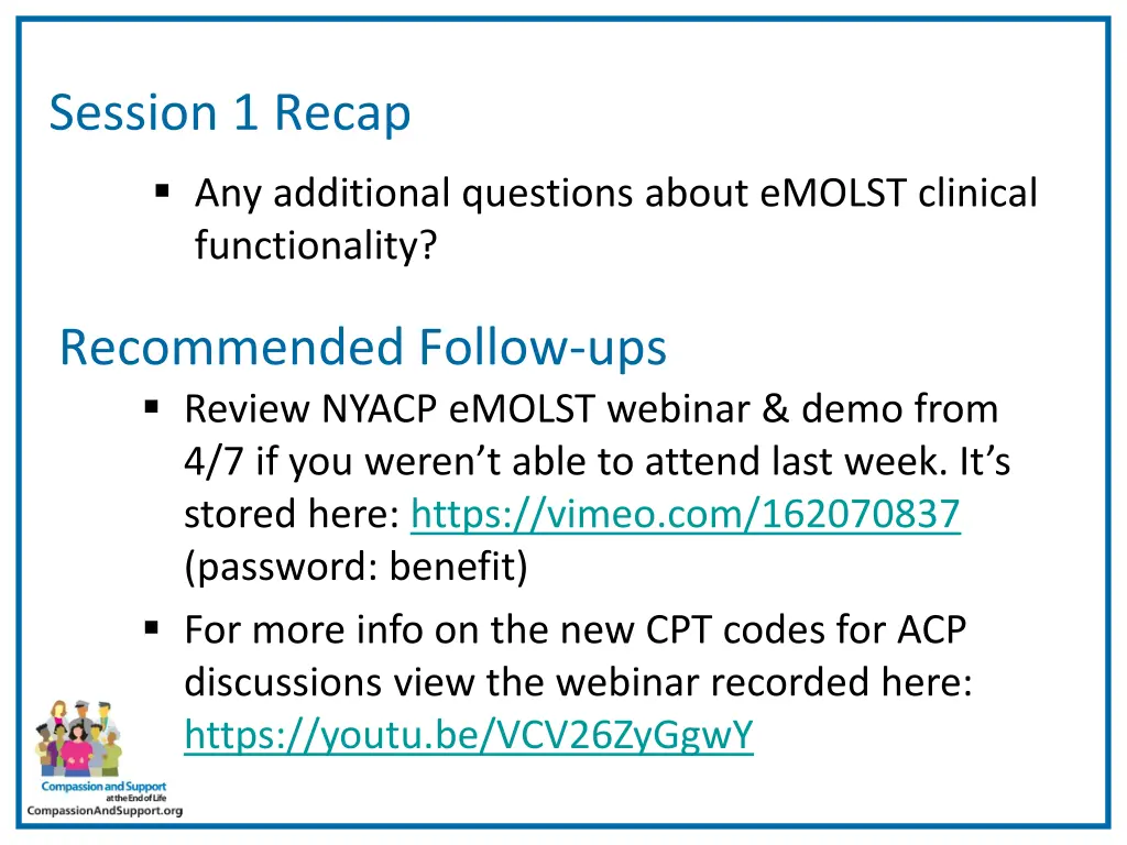 session 1 recap