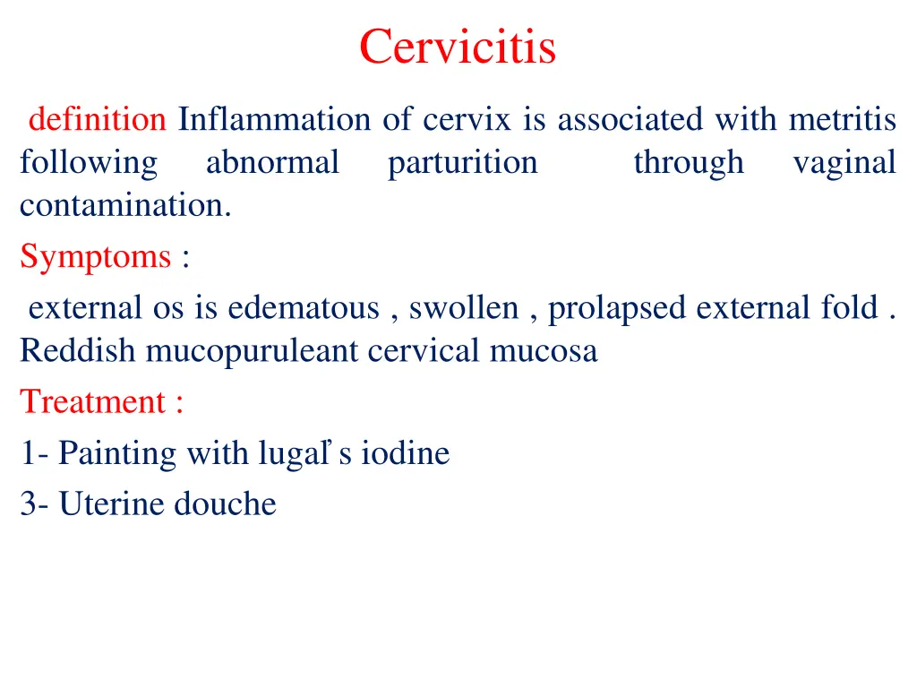 cervicitis