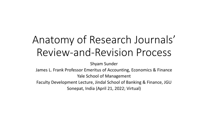 anatomy of research journals review and revision