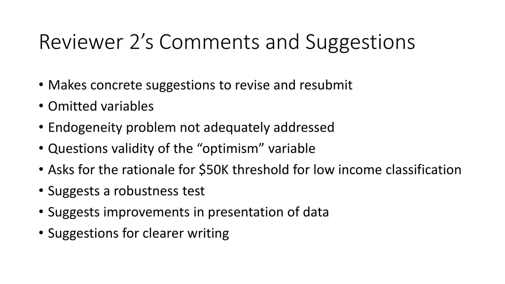 reviewer 2 s comments and suggestions