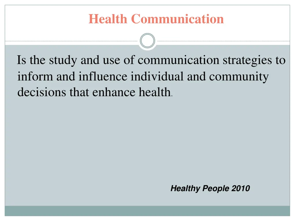 health communication 1