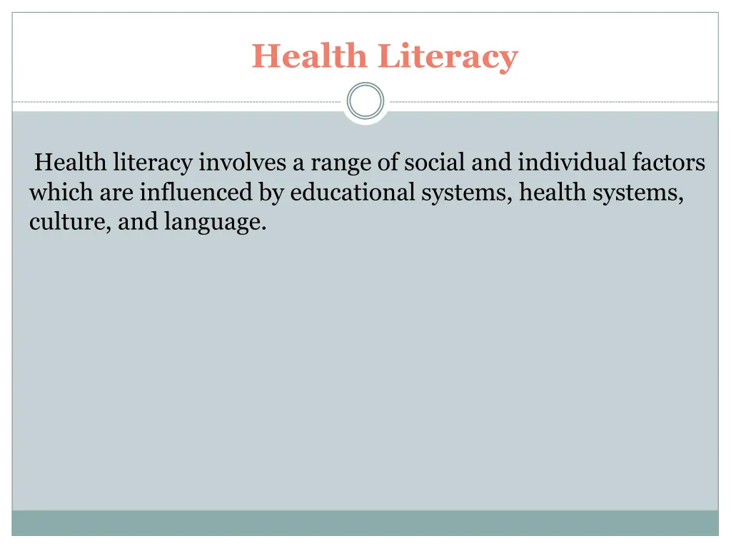 health literacy