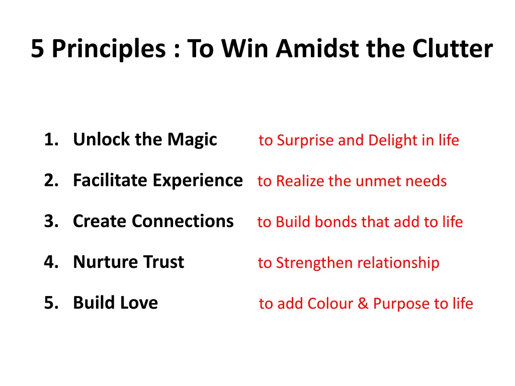 5 principles to win amidst the clutter