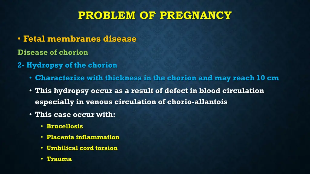 problem of pregnancy 1