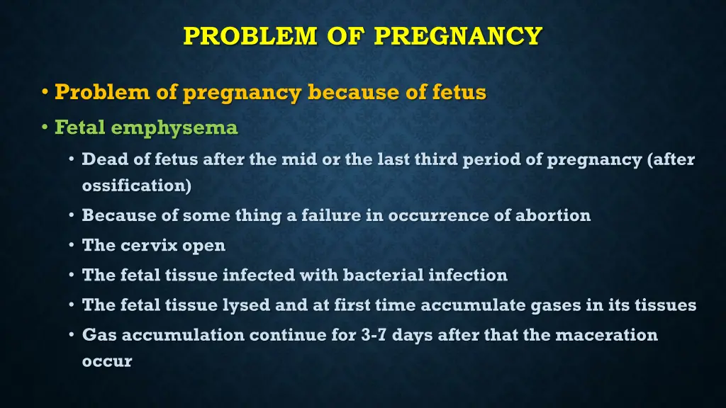 problem of pregnancy 18
