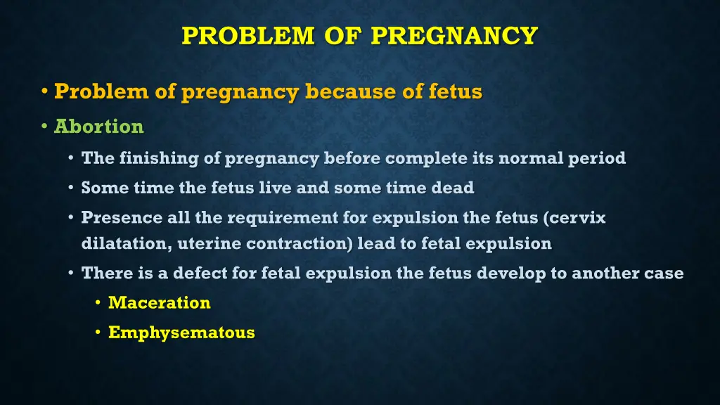 problem of pregnancy 21