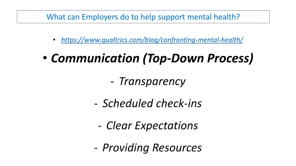 what can employers do to help support mental