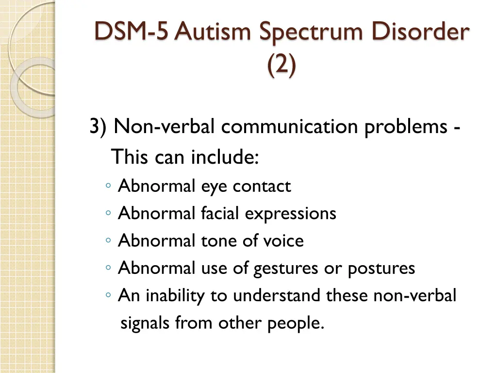 dsm 5 autism spectrum disorder 2