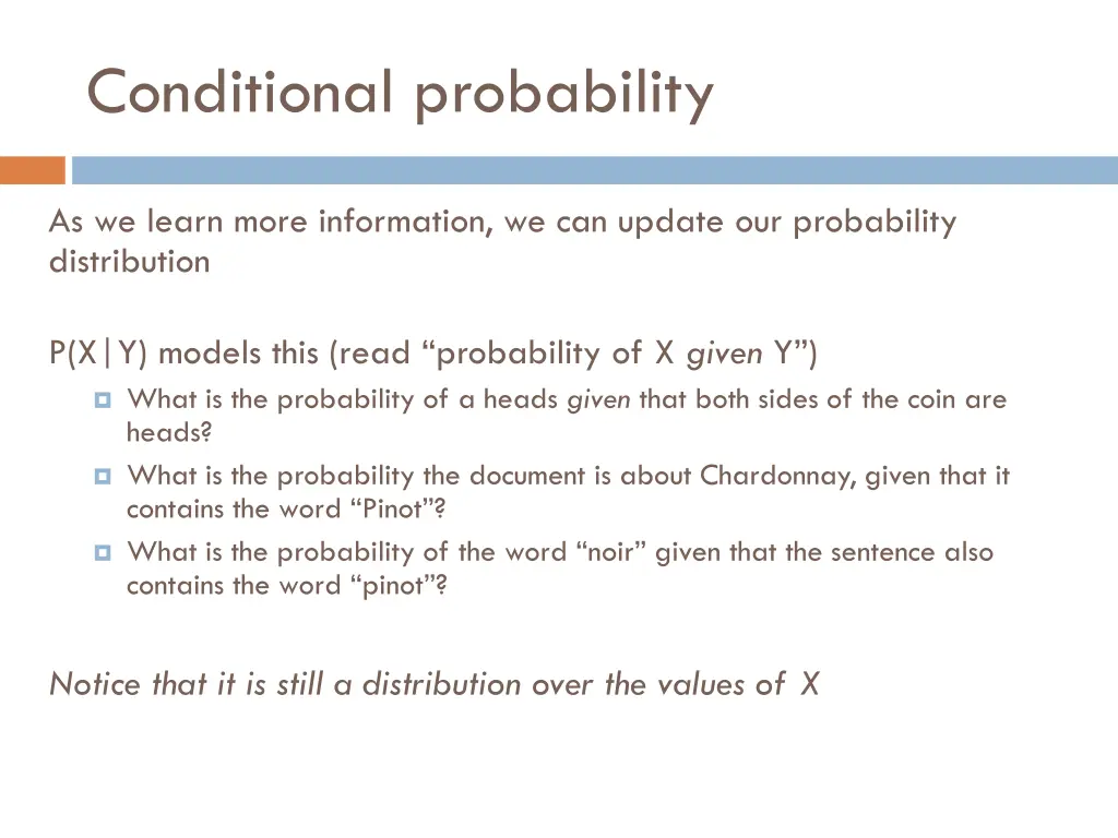 conditional probability