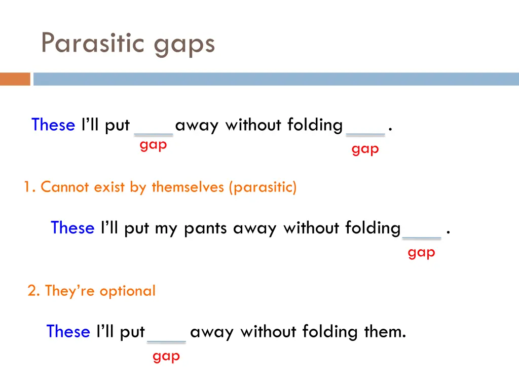 parasitic gaps 1