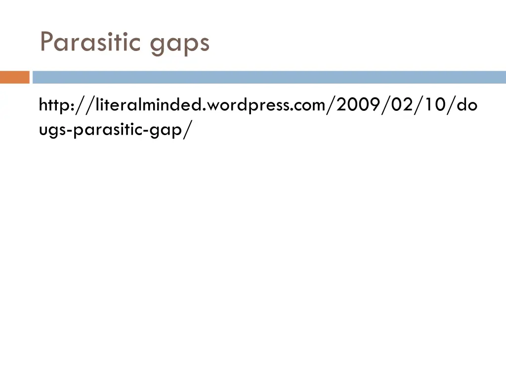 parasitic gaps 2