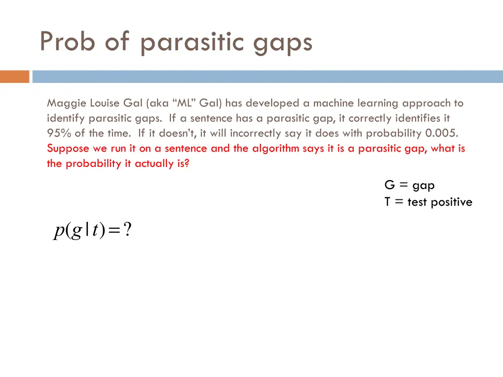 prob of parasitic gaps 1