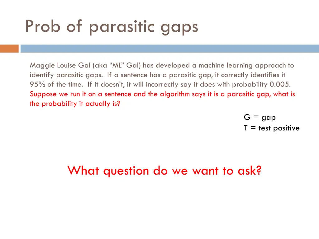 prob of parasitic gaps