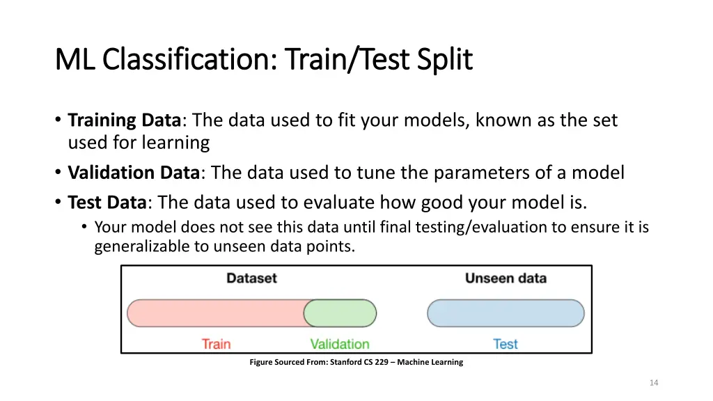 ml classification train test split