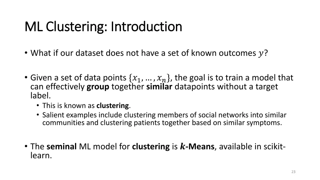 ml clustering introduction ml clustering