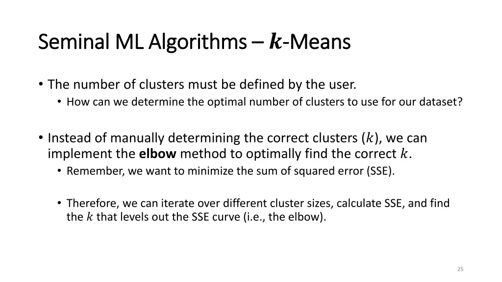 seminal ml algorithms seminal ml algorithms means 1