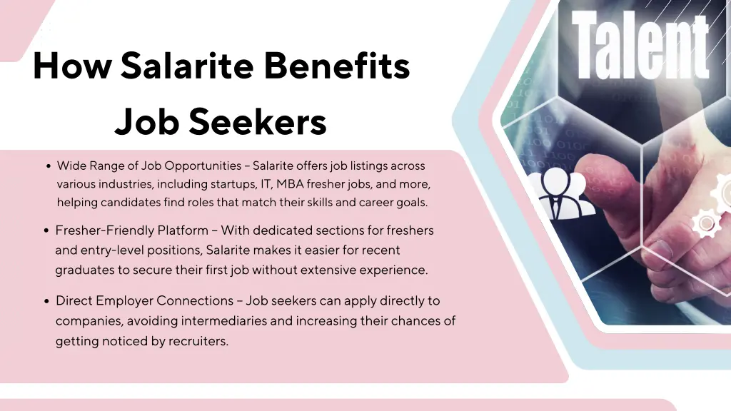 how salarite benefits job seekers