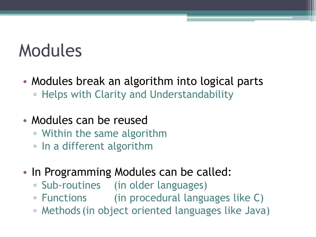 modules