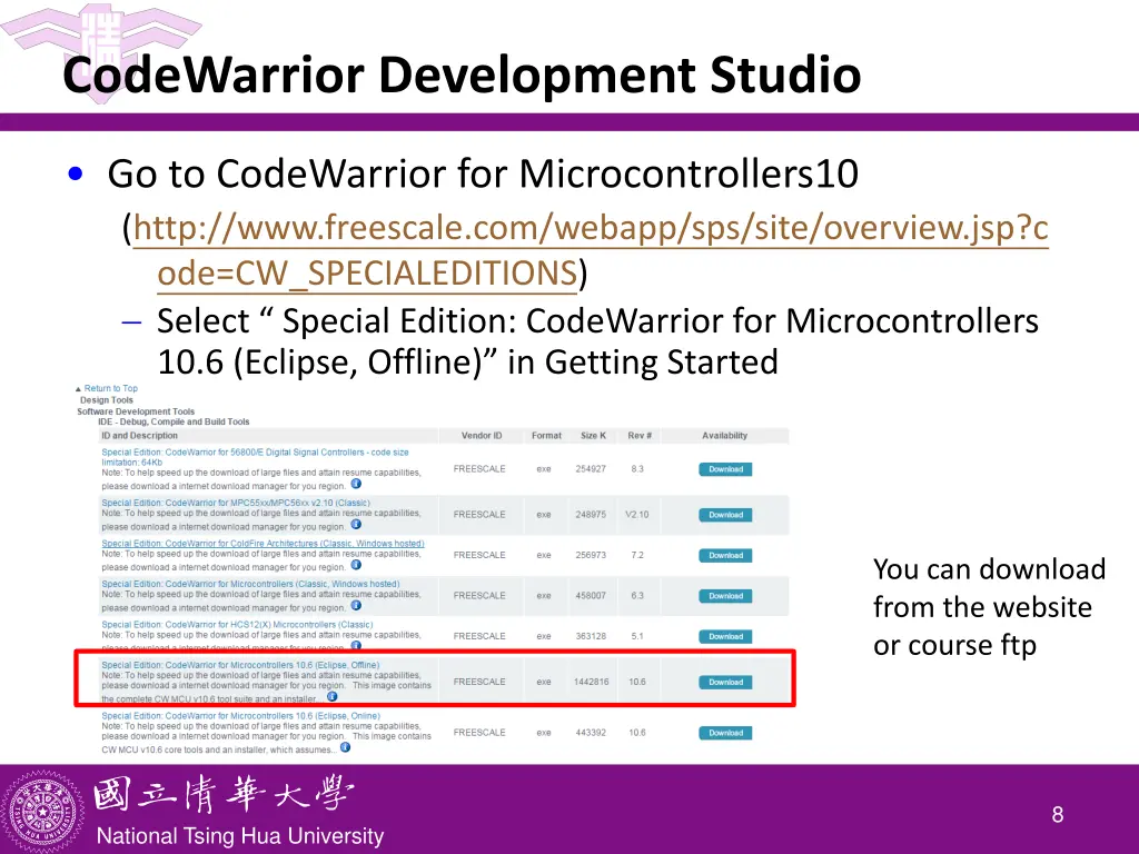 codewarrior development studio
