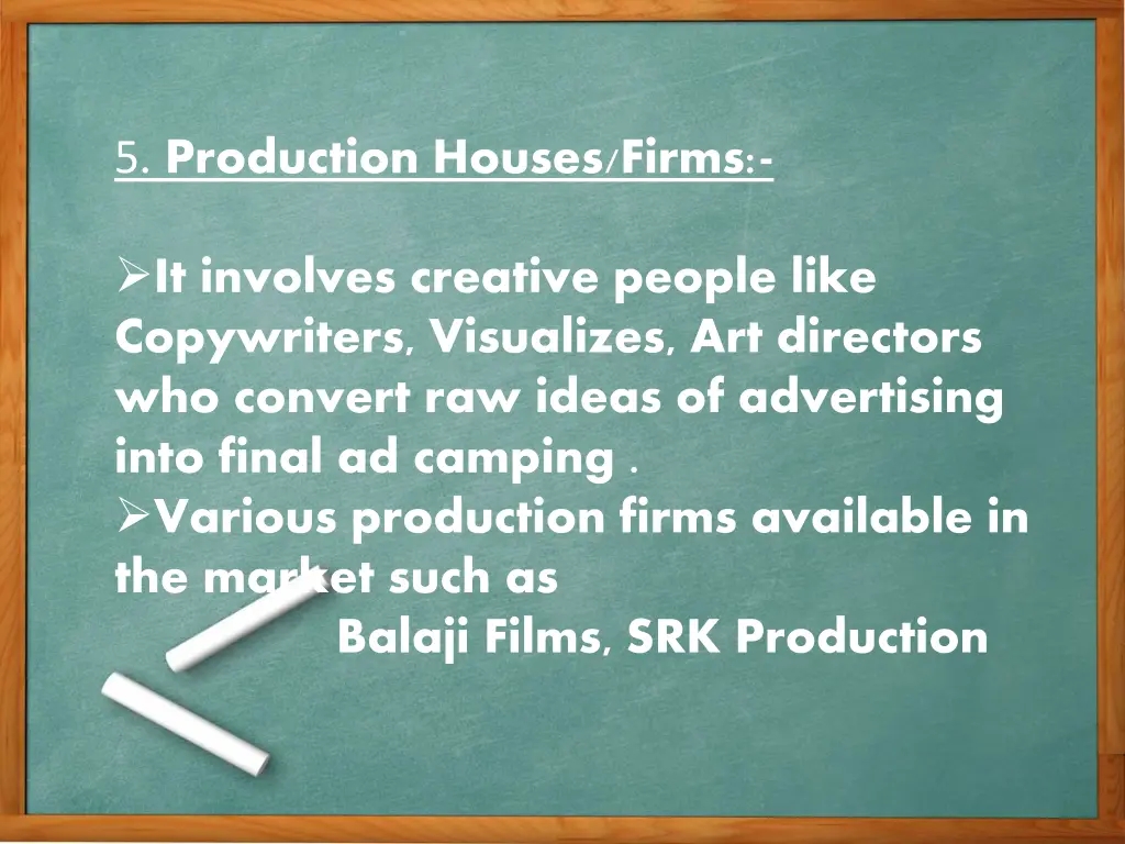 5 production houses firms