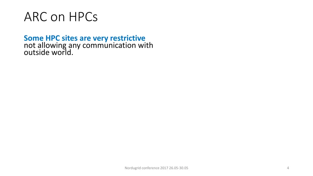arc on hpcs