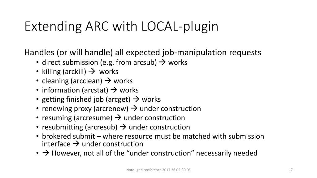 extending arc with local plugin 1