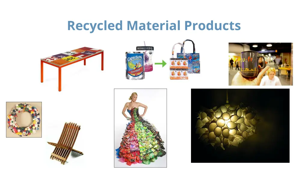 recycled material products