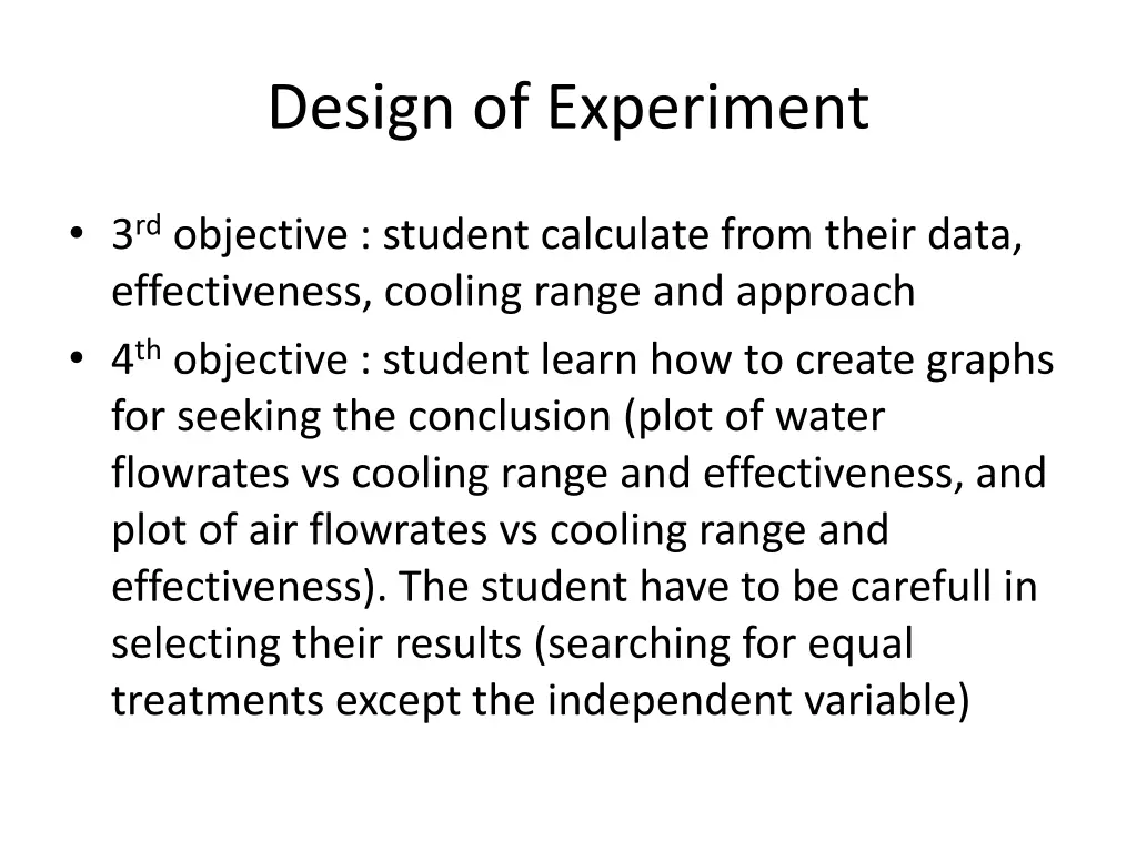 design of experiment 1