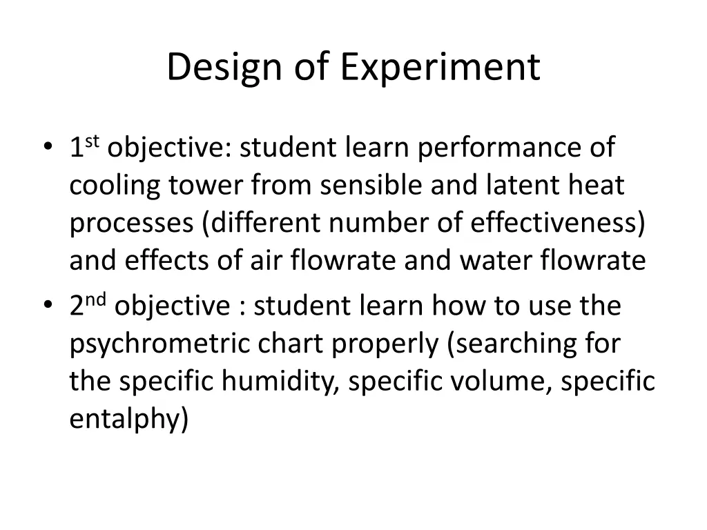 design of experiment