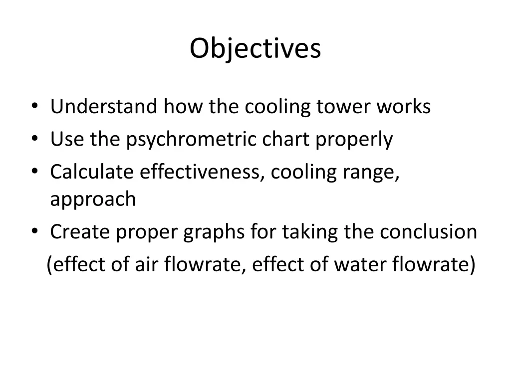 objectives
