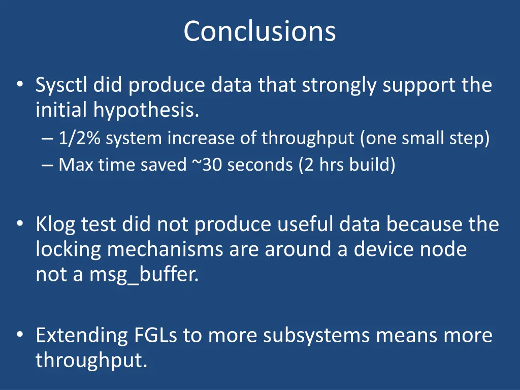 conclusions