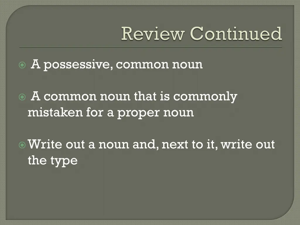 a possessive common noun