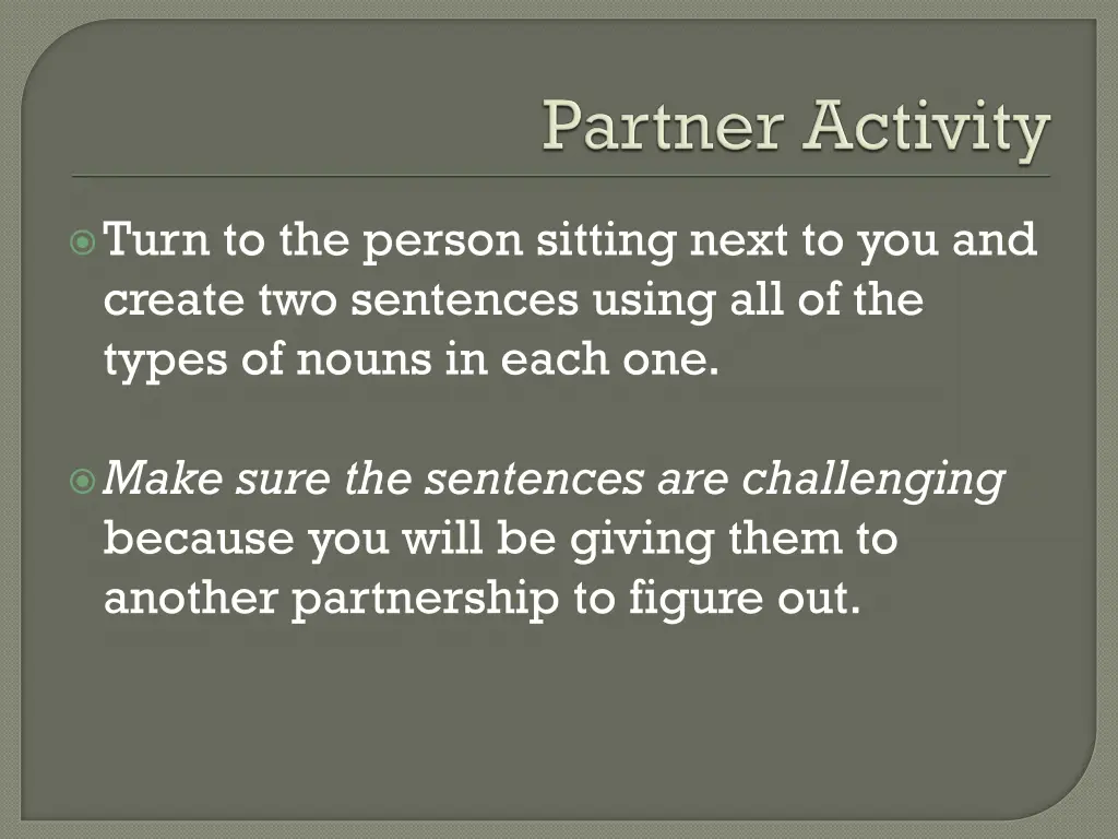 turn to the person sitting next to you and create