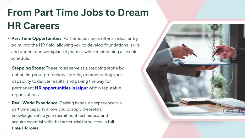 from part time jobs to dream hr careers