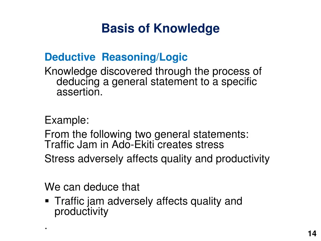 basis of knowledge 2