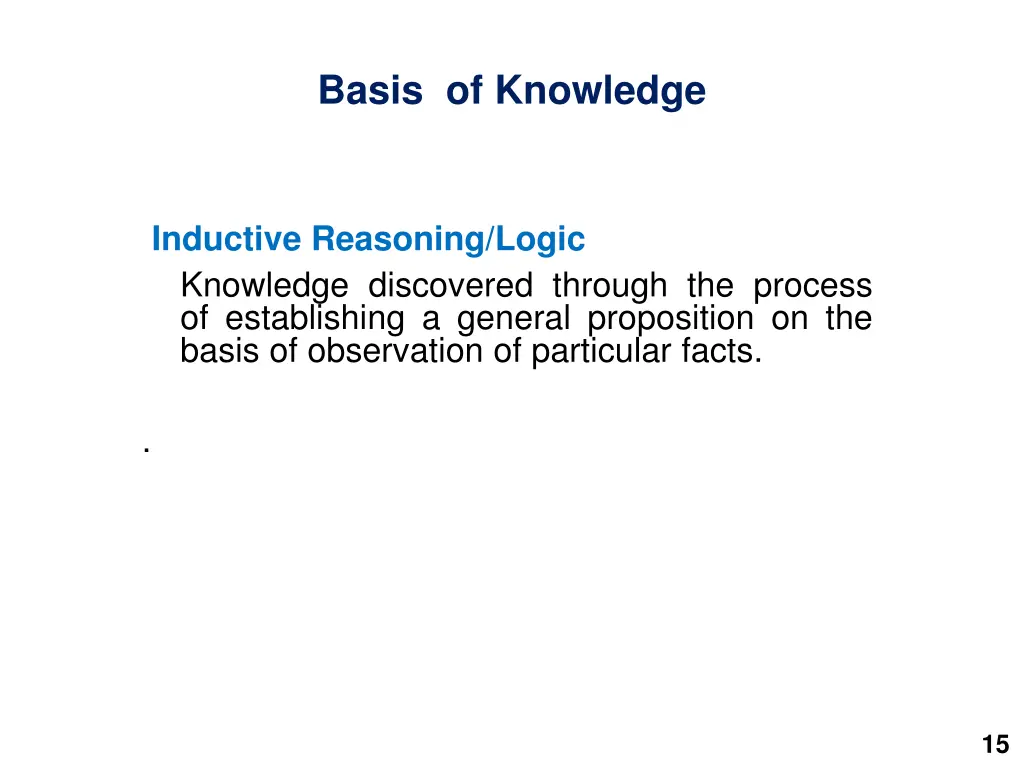 basis of knowledge 3