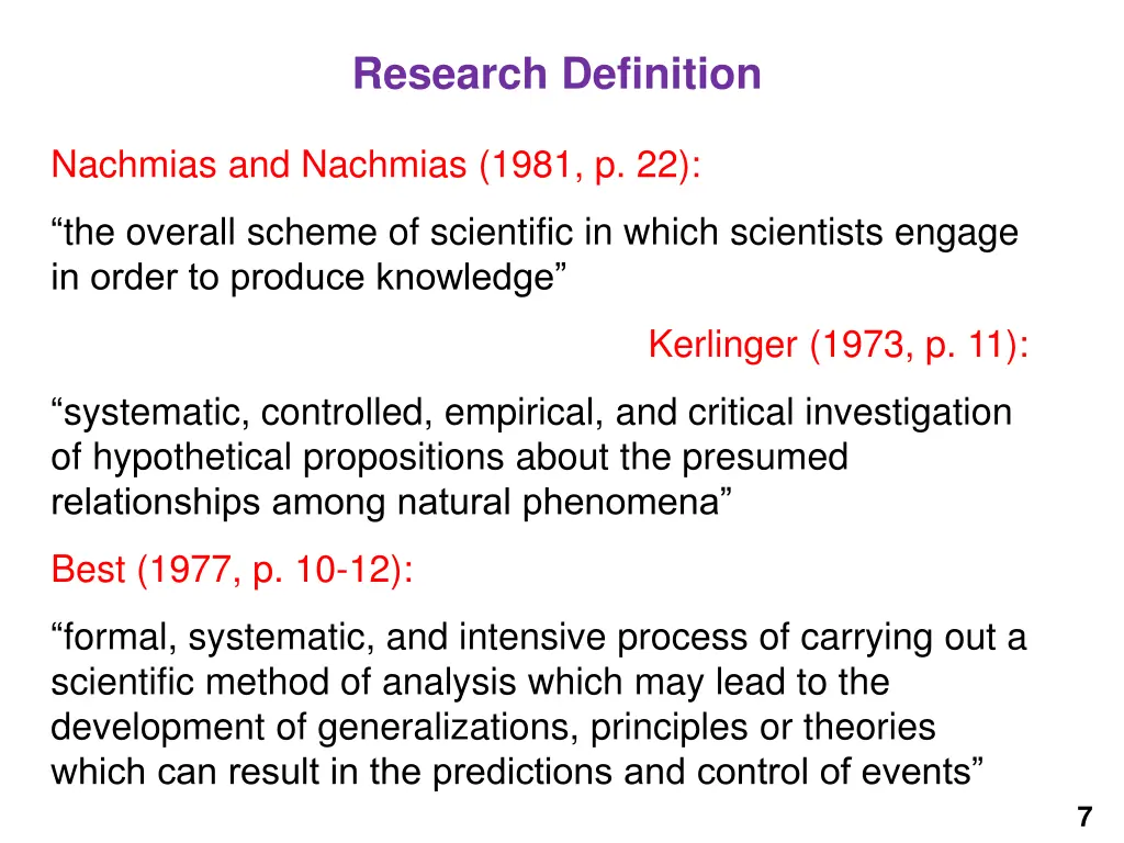 research definition