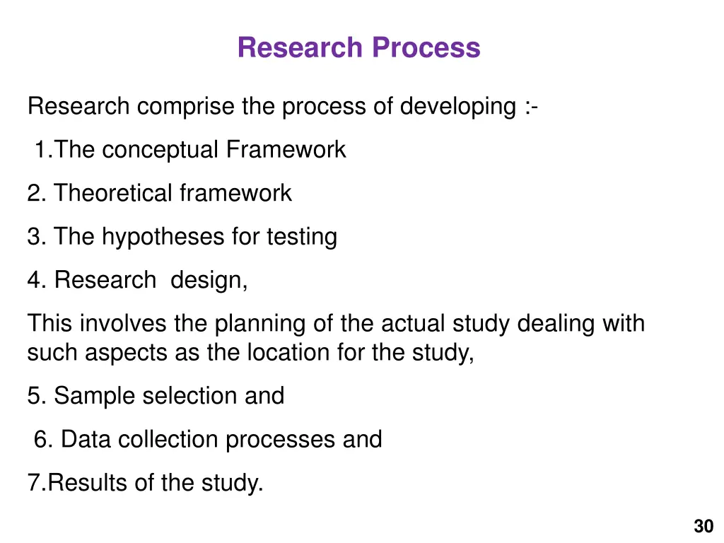 research process