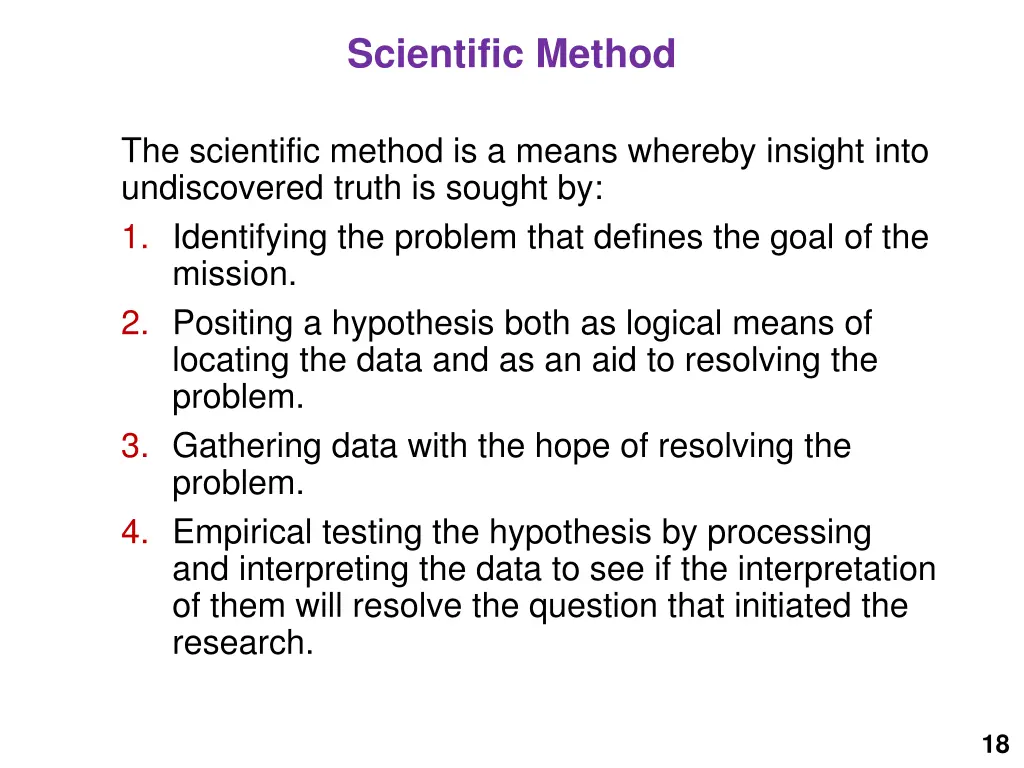 scientific method