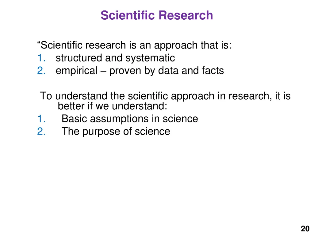 scientific research