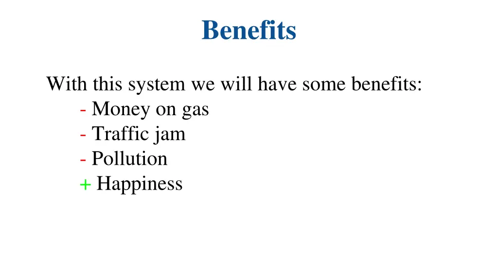 benefits