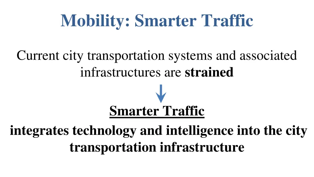 mobility smarter traffic