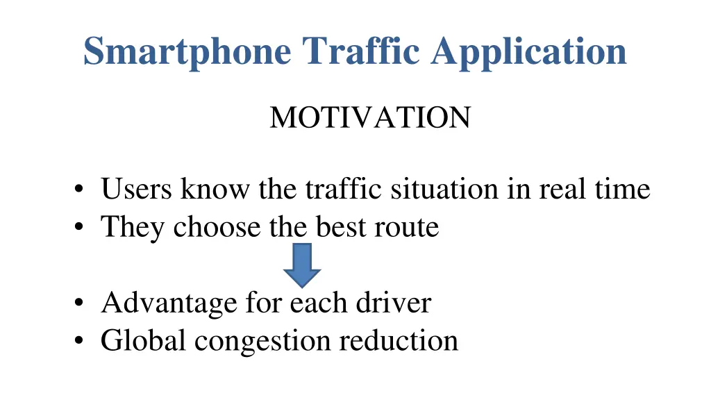 smartphone traffic application