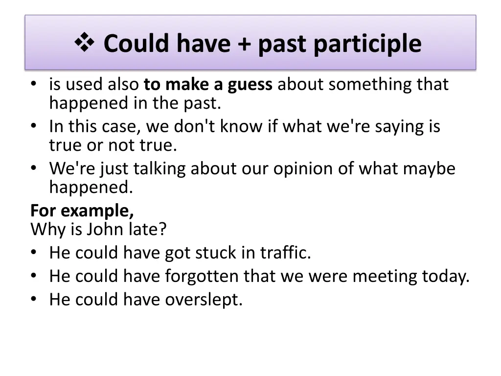 could have past participle 1