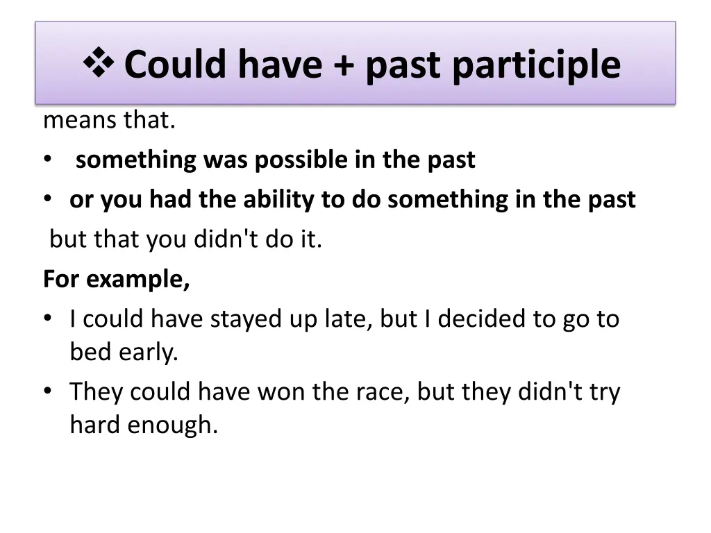 could have past participle