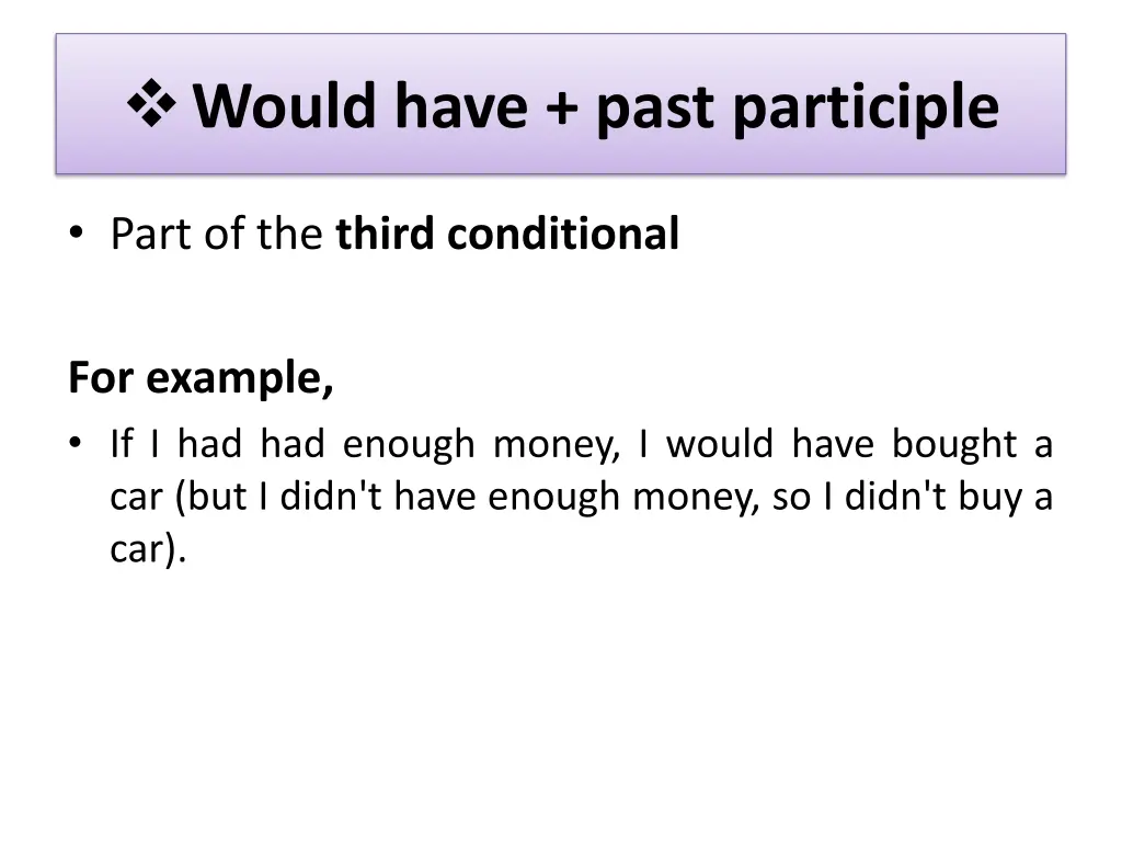 would have past participle