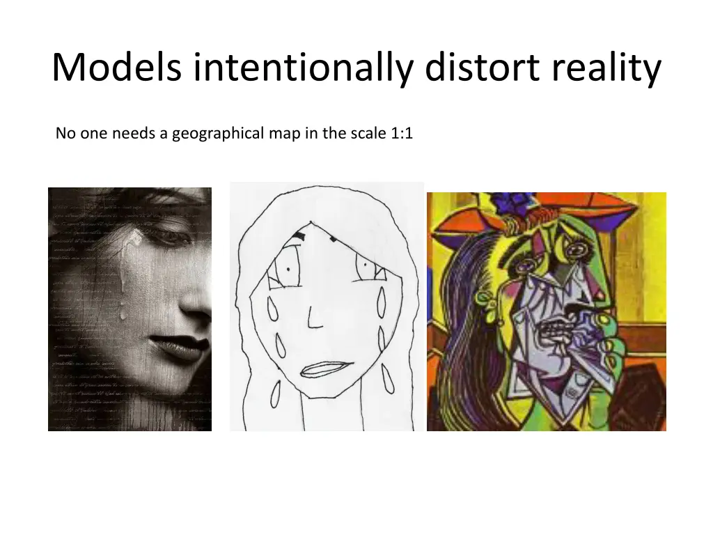 models intentionally distort reality