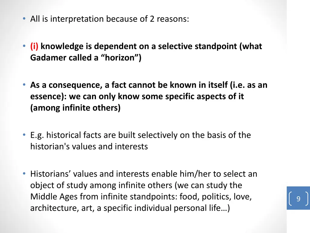 all is interpretation because of 2 reasons