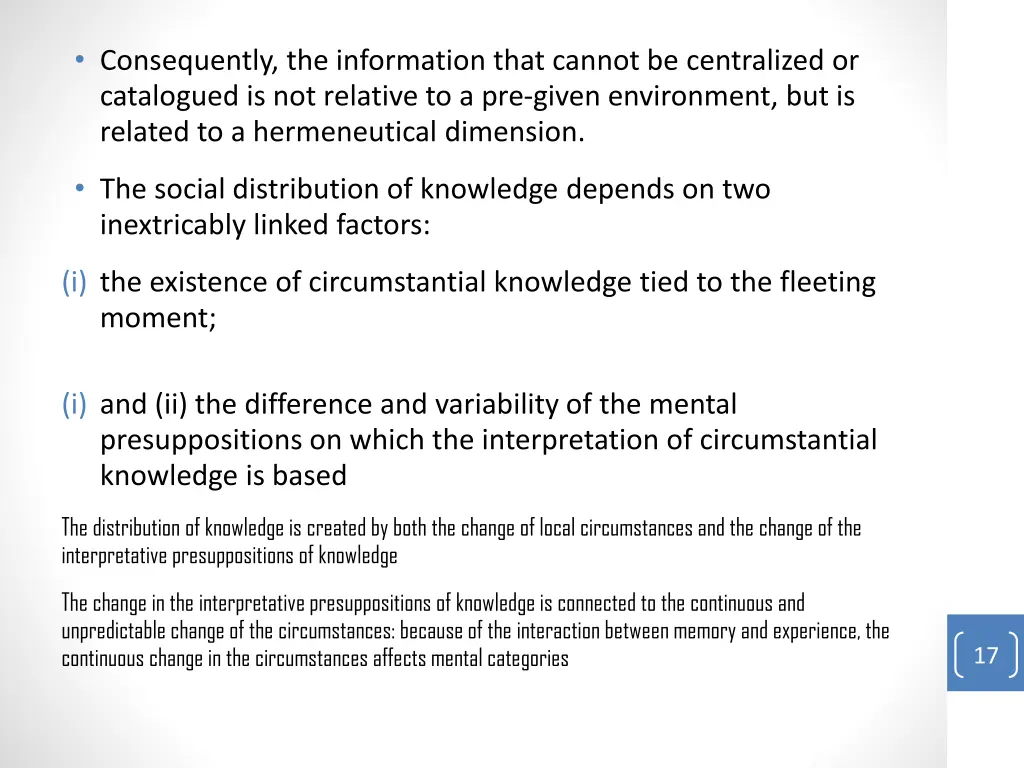 consequently the information that cannot